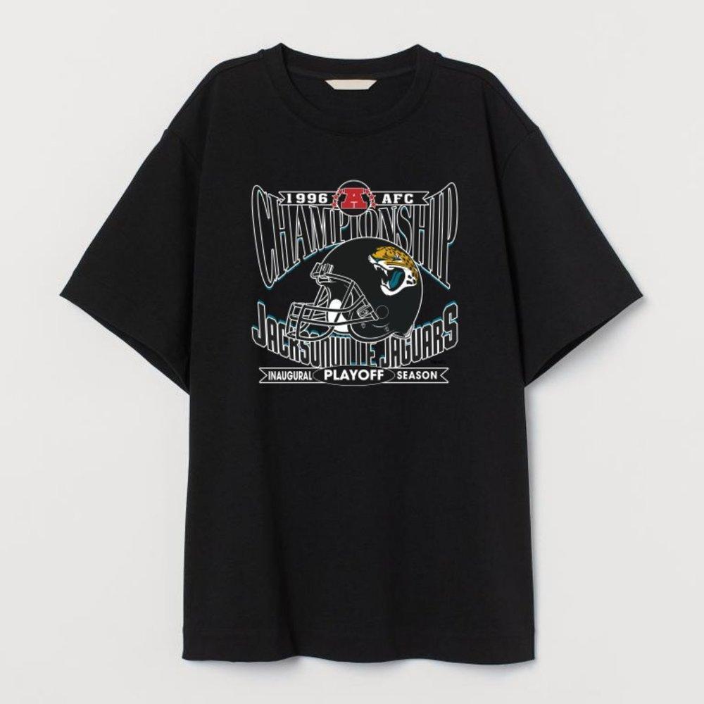 1996 Jacksonville Jaguars Black Unisex Tshirt - Picture 1 of 4